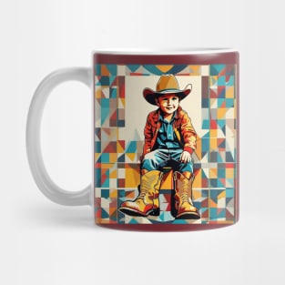 Young Cowboy Wearing His Father's Boots Mug